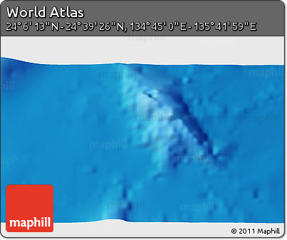 Physical 3D Map of the Area around 24° 22' 49" N, 135° 13' 29" E