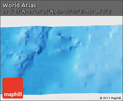 Physical 3D Map of the Area around 24° 22' 49" N, 140° 19' 29" E