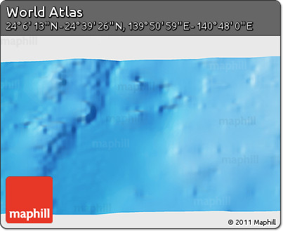 Physical 3D Map of the Area around 24° 22' 49" N, 140° 19' 29" E