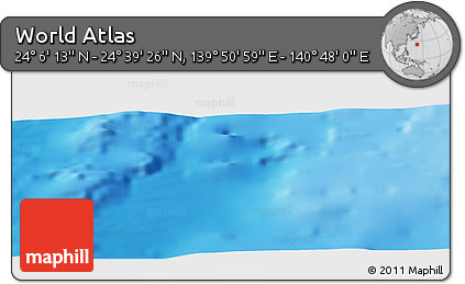 Physical Panoramic Map of the Area around 24° 22' 49" N, 140° 19' 29" E