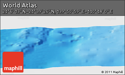 Physical Panoramic Map of the Area around 24° 22' 49" N, 140° 19' 29" E