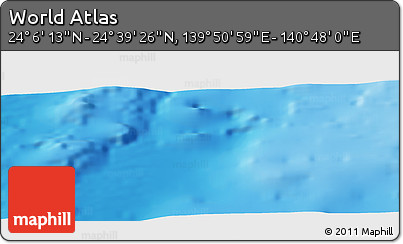 Physical Panoramic Map of the Area around 24° 22' 49" N, 140° 19' 29" E