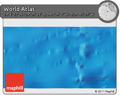 Physical 3D Map of the Area around 24° 22' 49" N, 140° 10' 30" W