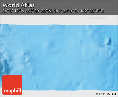 Physical 3D Map of the Area around 24° 22' 49" N, 142° 1' 30" E