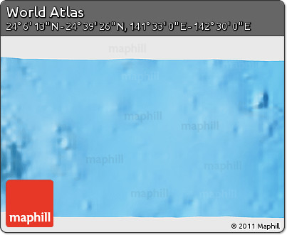 Physical 3D Map of the Area around 24° 22' 49" N, 142° 1' 30" E