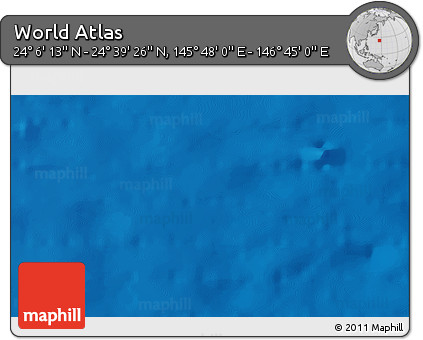 Physical 3D Map of the Area around 24° 22' 49" N, 146° 16' 30" E