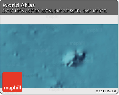 Satellite 3D Map of the Area around 24° 22' 49" N, 148° 49' 29" E