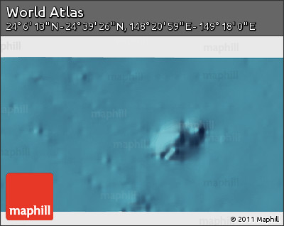 Satellite 3D Map of the Area around 24° 22' 49" N, 148° 49' 29" E
