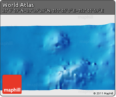 Physical 3D Map of the Area around 24° 22' 49" N, 152° 13' 29" E