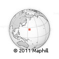 Outline Map of the Area around 24° 22' 49" N, 155° 37' 30" E, rectangular outline