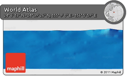 Physical Panoramic Map of the Area around 24° 22' 49" N, 155° 37' 30" E