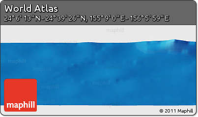 Physical Panoramic Map of the Area around 24° 22' 49" N, 155° 37' 30" E