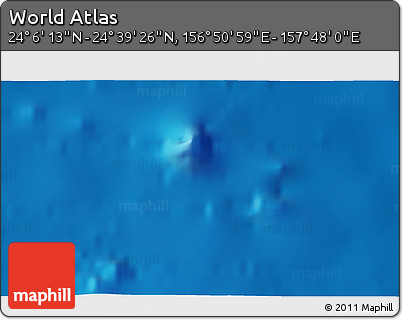 Physical 3D Map of the Area around 24° 22' 49" N, 157° 19' 29" E