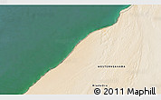 Satellite 3D Map of the area around 24° 22' 49" N, 15° 13' 29" W