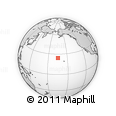 Outline Map of the Area around 24° 22' 49" N, 164° 49' 29" W, rectangular outline