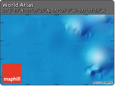 Shaded Relief Map of the Area around 24°&nbsp;22'&nbsp;49"&nbsp;N,&nbsp;174°&nbsp;10'&nbsp;30"&nbsp;W