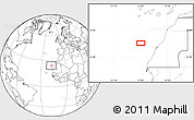 Blank Location Map of the area around 24° 22' 49" N, 17° 46' 29" W