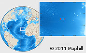 Shaded Relief Location Map of the area around 24° 22' 49" N, 23° 43' 30" W
