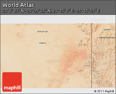 Satellite 3D Map of the Area around 24° 22' 49" N, 24° 43' 30" E