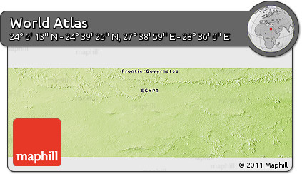 Physical Panoramic Map of the Area around 24° 22' 49" N, 28° 7' 30" E