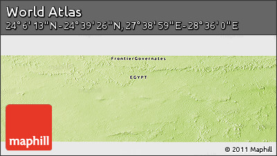 Physical Panoramic Map of the Area around 24° 22' 49" N, 28° 7' 30" E