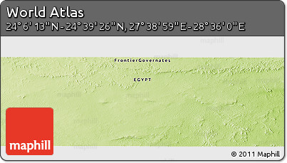 Physical Panoramic Map of the Area around 24° 22' 49" N, 28° 7' 30" E