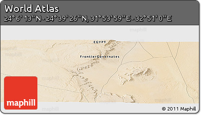 Satellite Panoramic Map of the Area around 24° 22' 49" N, 32° 22' 30" E