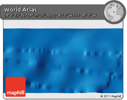 Physical 3D Map of the Area around 24° 22' 49" N, 32° 13' 30" W