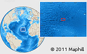 Shaded Relief Location Map of the area around 24° 22' 49" N, 32° 13' 30" W