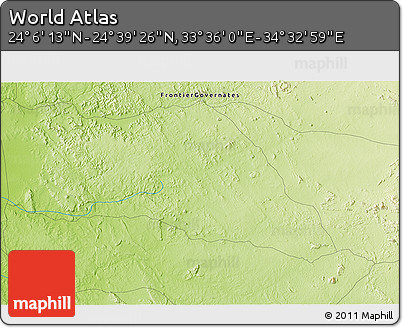 Physical 3D Map of the Area around 24° 22' 49" N, 34° 4' 30" E