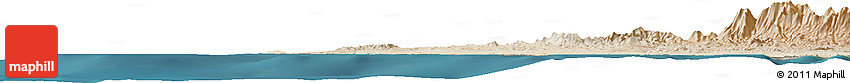 Satellite Horizon Map of the Area around 24° 22' 49" N, 37° 28' 30" E