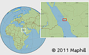 Savanna Style Location Map of the area around 24° 22' 49" N, 37° 28' 30" E