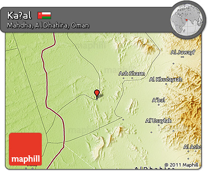 Physical 3D Map of Kaḩal