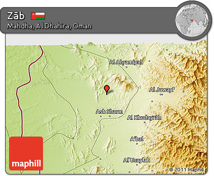 Physical 3D Map of Zāb