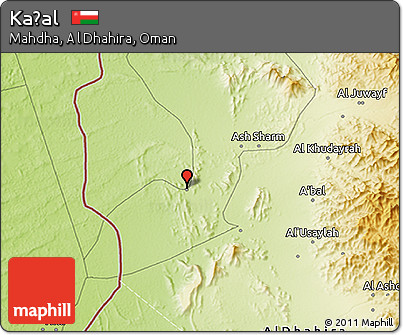Physical 3D Map of Kaḩal