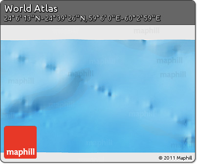 Physical 3D Map of the Area around 24° 22' 49" N, 59° 34' 30" E