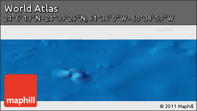 Physical Panoramic Map of the Area around 24° 22' 49" N, 61° 7' 30" W