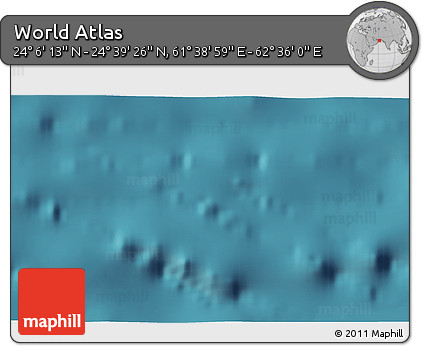 Satellite 3D Map of the Area around 24° 22' 49" N, 62° 7' 30" E