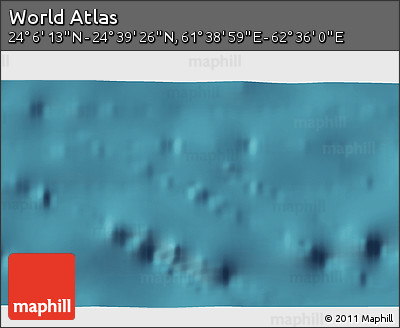 Satellite 3D Map of the Area around 24° 22' 49" N, 62° 7' 30" E