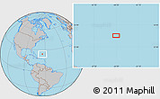 Gray Location Map of the area around 24° 22' 49" N, 64° 31' 30" W