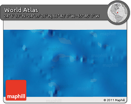 Physical 3D Map of the Area around 24° 22' 49" N, 66° 13' 29" W