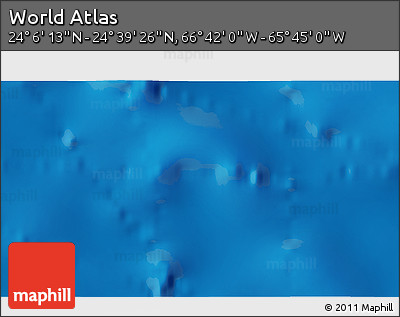 Physical 3D Map of the Area around 24° 22' 49" N, 66° 13' 29" W