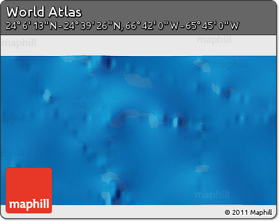 Physical 3D Map of the Area around 24° 22' 49" N, 66° 13' 29" W