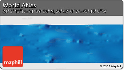 Physical Panoramic Map of the Area around 24° 22' 49" N, 66° 13' 29" W