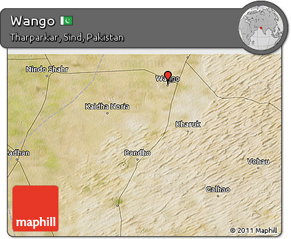 Satellite 3D Map of Wango