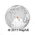 Outline Map of the Area around 24° 22' 49" N, 70° 37' 30" E, rectangular outline
