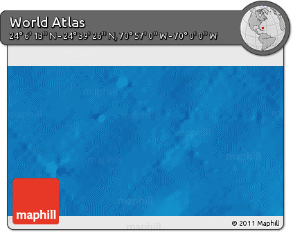 Physical 3D Map of the Area around 24° 22' 49" N, 70° 28' 29" W