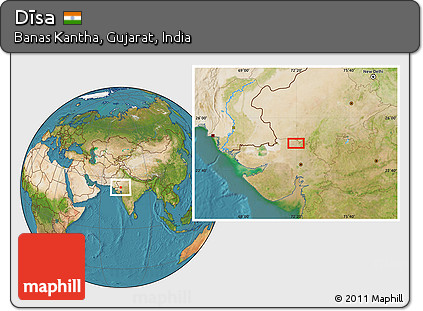 Satellite Location Map of Dīsa