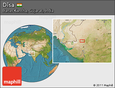 Satellite Location Map of Dīsa