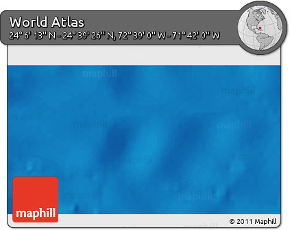 Shaded Relief 3D Map of the Area around 24° 22' 49" N, 72° 10' 30" W